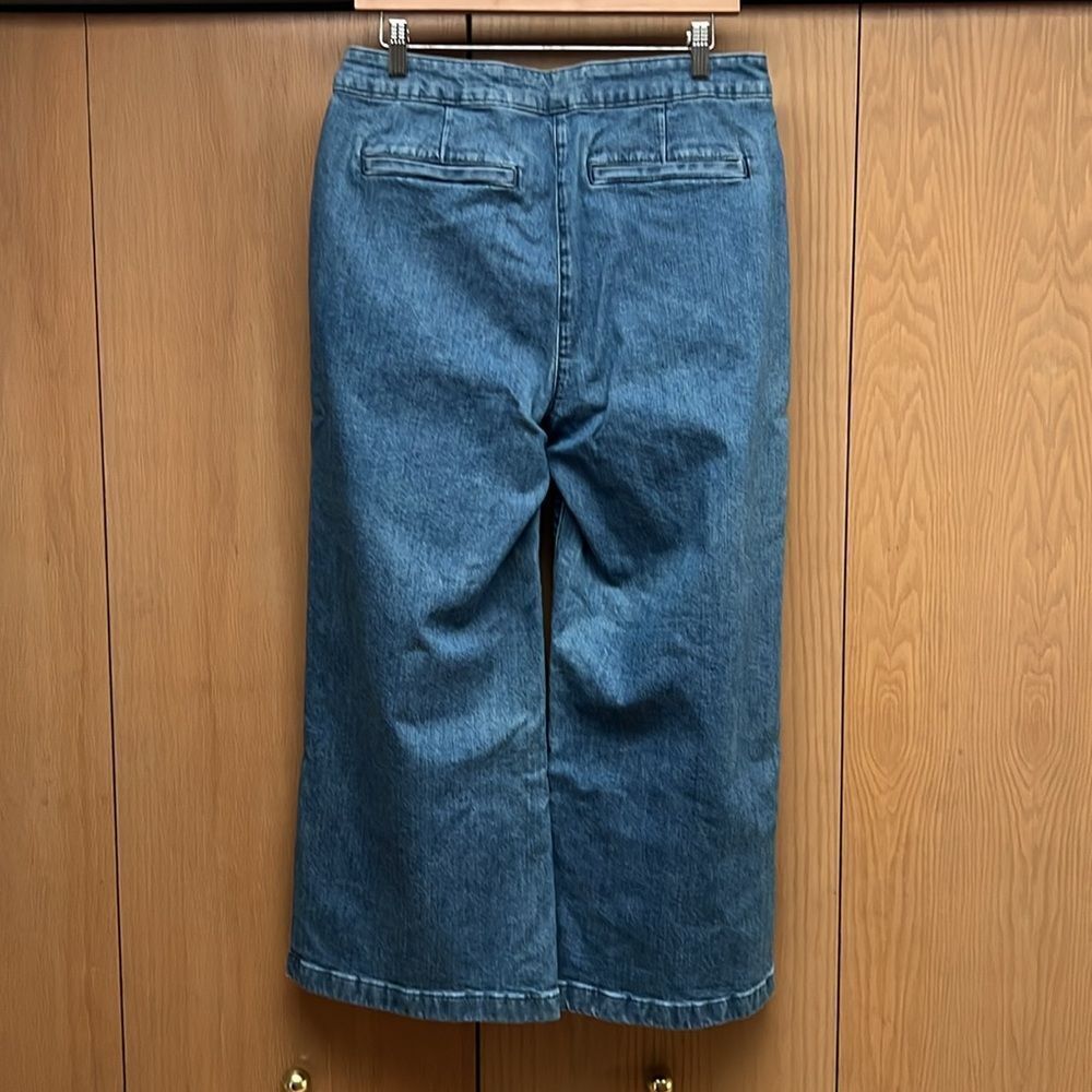 J Crew Point Sur Wide Leg Crop High Rise Jeans, Size 31 - Picture 6 of 9